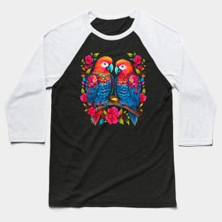 Parrot Couple Valentine Baseball T-Shirt